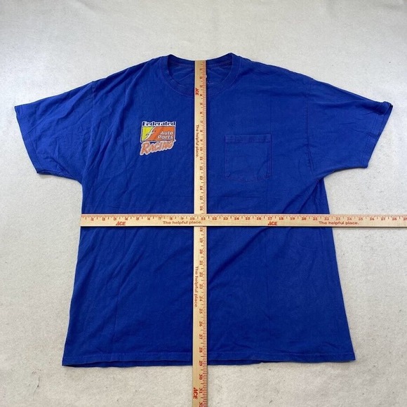Federated Auto Parts Racing Graphic Pocket Tee Thrifted Vintage Style Size L - Picture 5 of 10